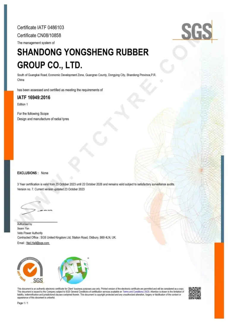 MINERVA certificate — IATF 16949:2016